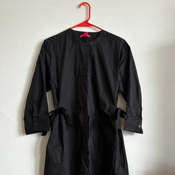 Isaac Mizrahi Dresses & Skirts - Isaac Mizrahi New York Cotton Poplin Side Tie Shirt Dress (Medium)